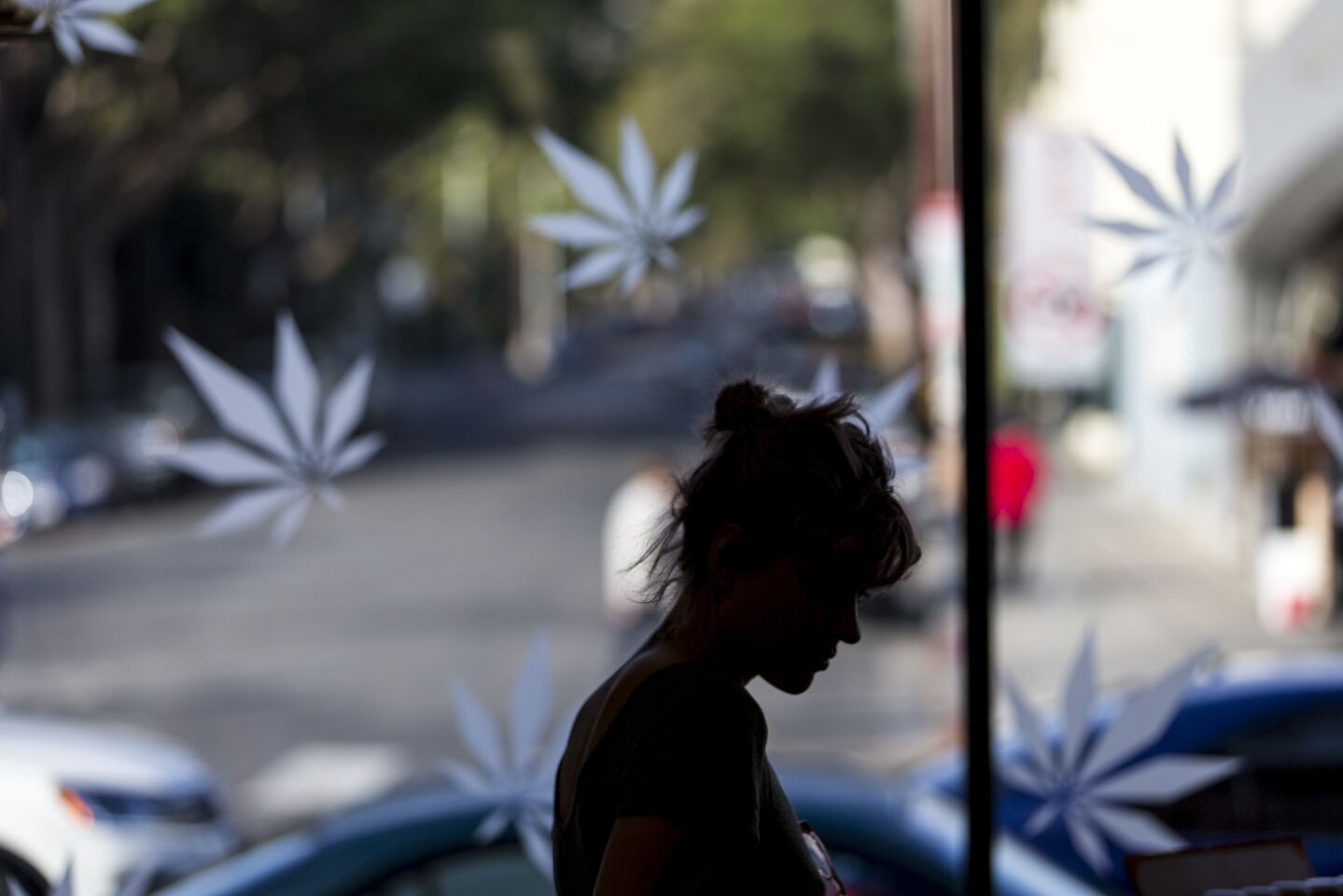 A shopper at MedMen, a marijuana dispensary in West Hollywood, on New Year's Eve.