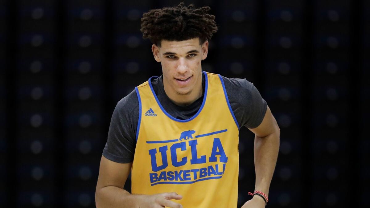 Former Chino Hills star Lonzo Ball looks to help UCLA recover from a rare losing season. Teammates are thrilled by his passing.
