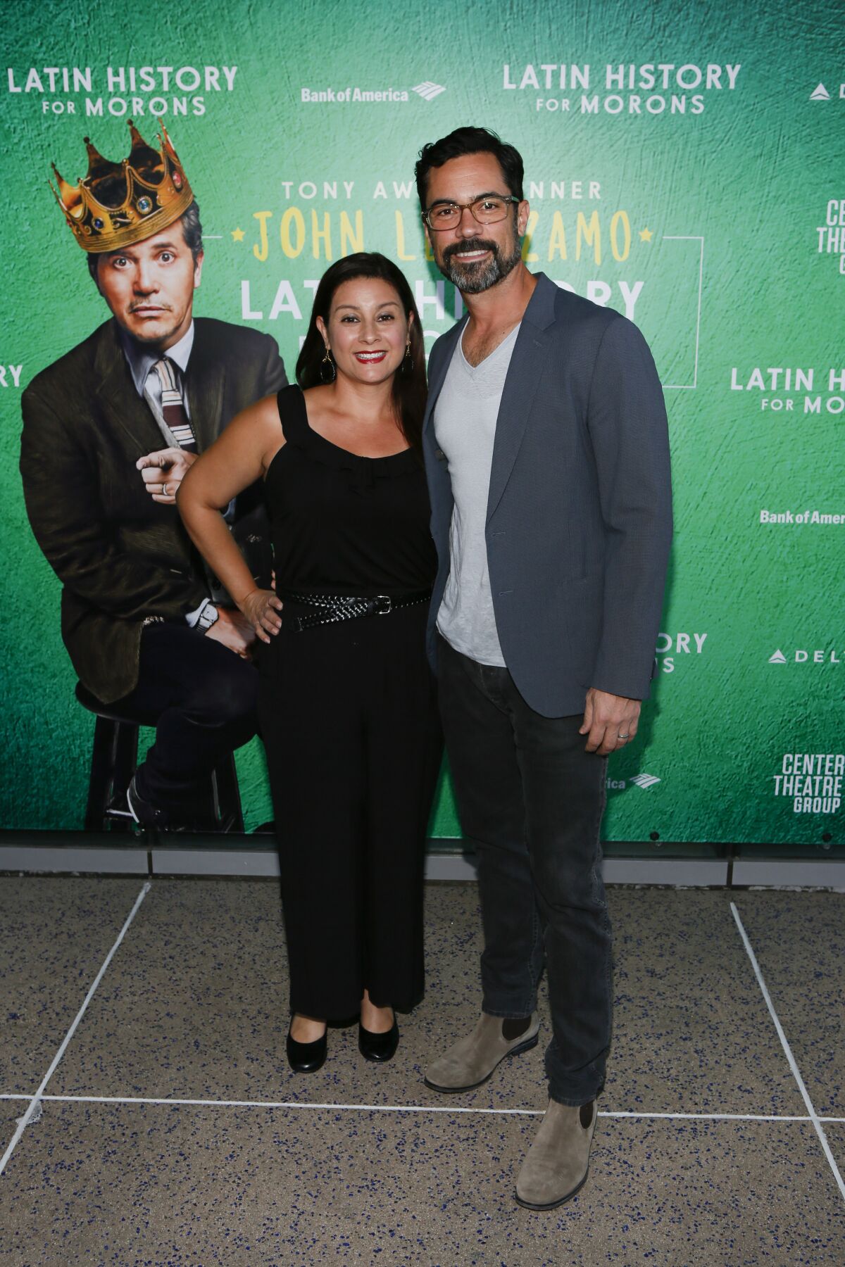  Lily Pino, left, and Danny Pino at opening night of “Latin History for Morons” in Los Angeles.