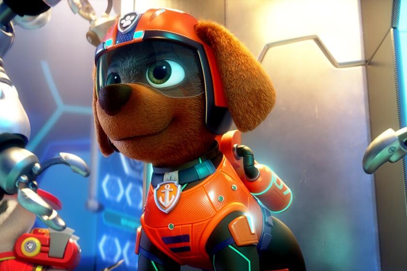 Zuma (voiced by Shayle Simons) in PAW PATROL: THE MOVIE from Paramount Pictures. Photo Credit: Spin Master / Paramount Pictures