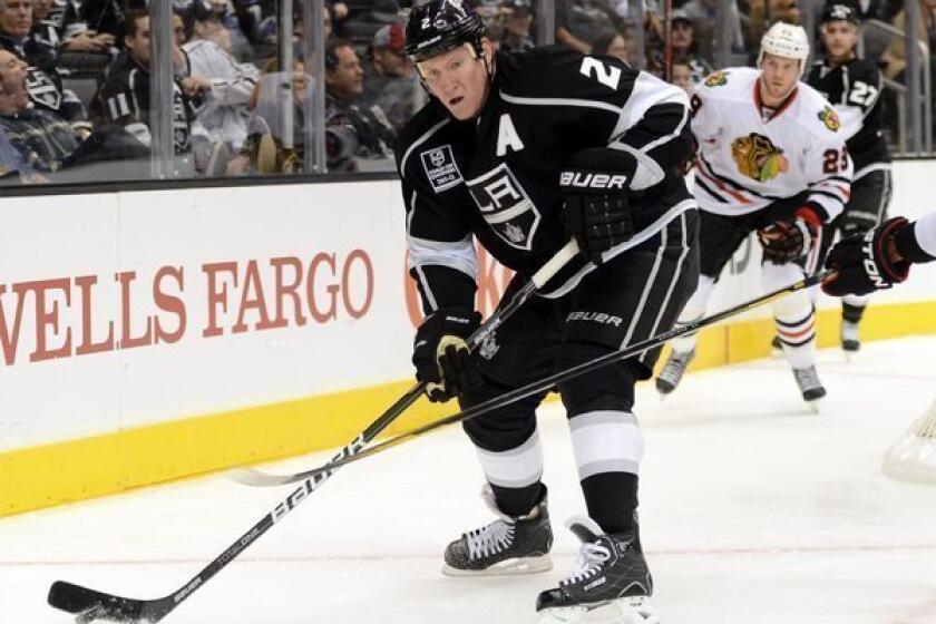 Matt Greene returned to the Kings' lineup last week for the first time since Jan. 19 after injuring his back.