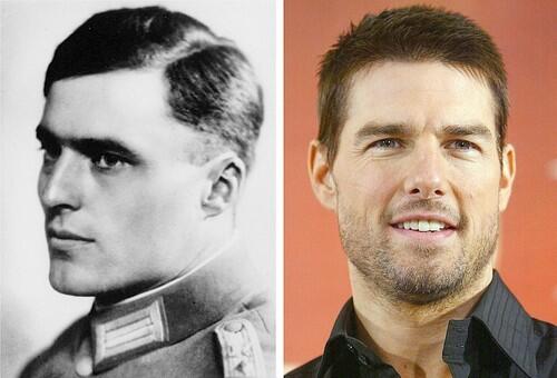 Anyone but Tom! Cruise and Paula Wagner took charge of United Artists, and their film "Valkyrie" is about an attempt to assassinate Adolf Hitler. Because of intense opposition to Scientology in Germany, some Germans object to Cruise playing Col. Claus von Stauffenberg (pictured, left), a man they consider a hero. They dont even want him filming in Germany.