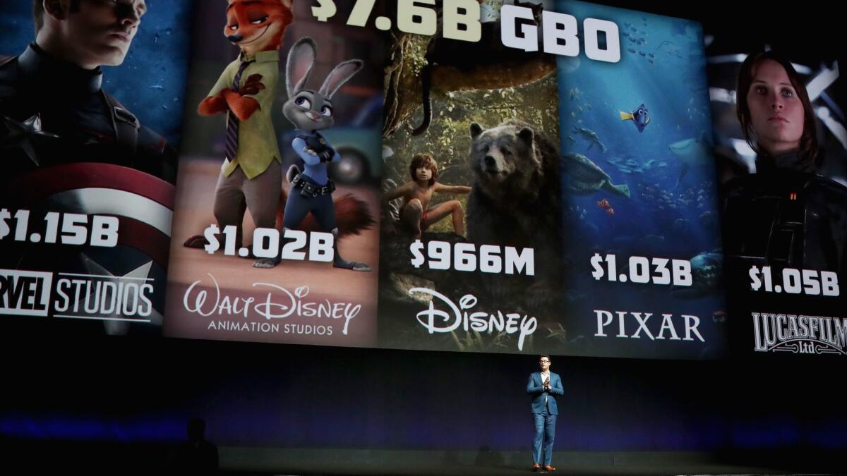 Disney's distribution head Dave Hollis at CinemaCon 2017.