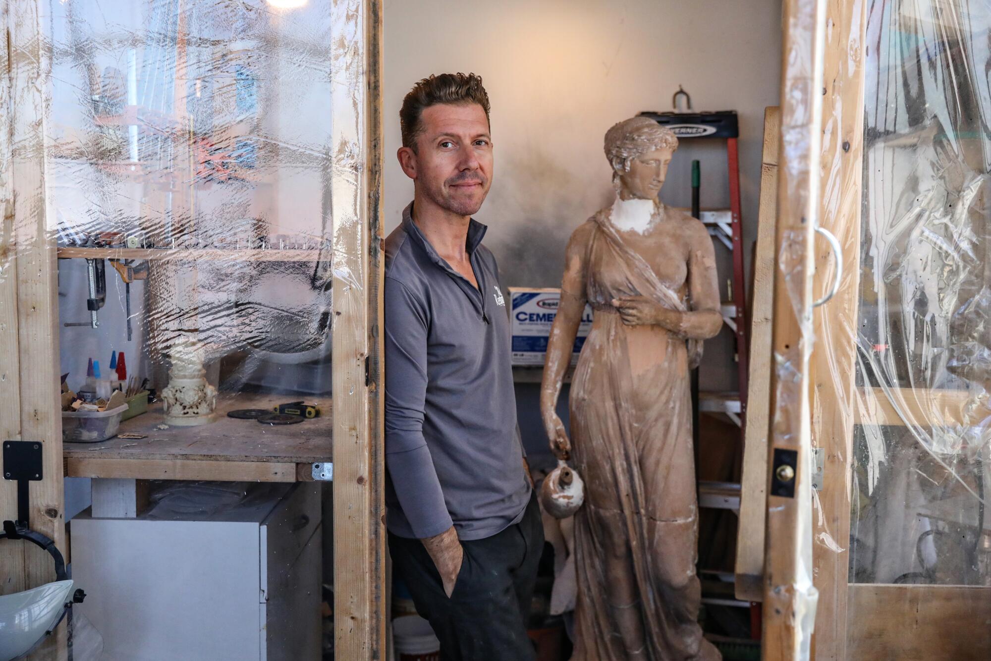 Laborde poses in his studio.