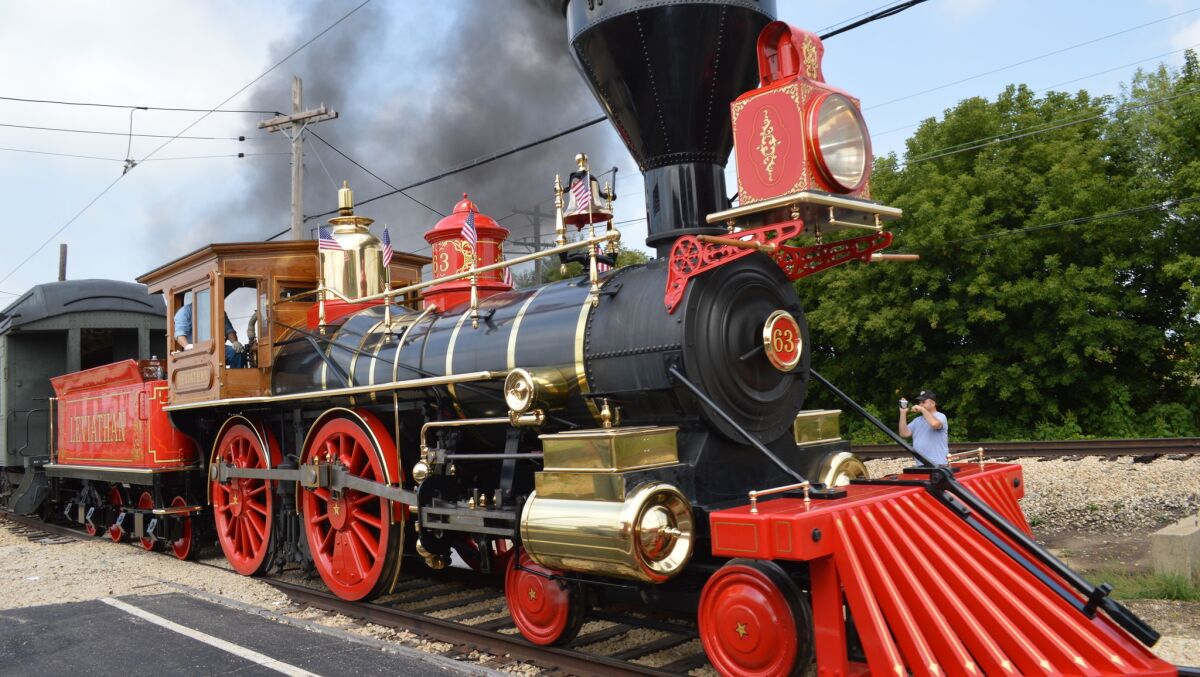 A replica of a mid-19th century steam locomotive was to have been part of a rail procession retracing route of President Lincoln's funeral train. The journey has been canceled because of a funding shortfall.