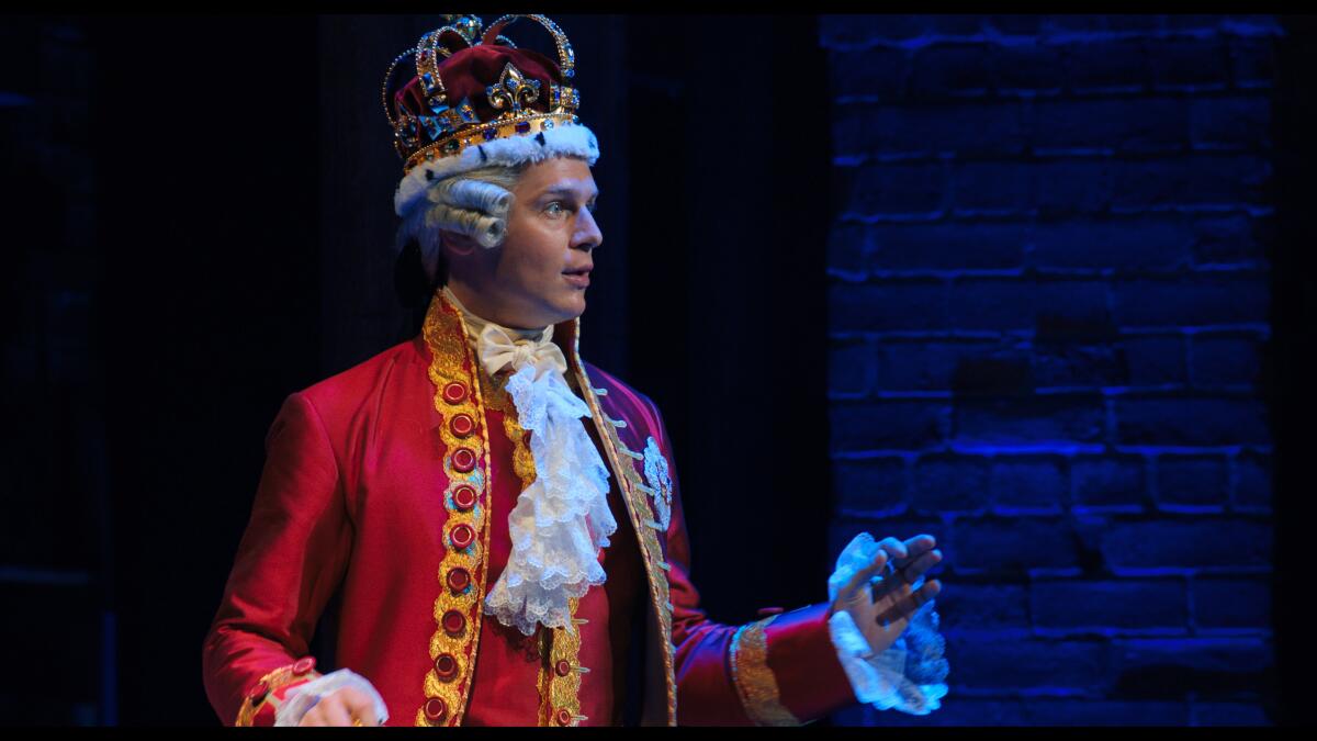 Jonathan Groff in "Hamilton."