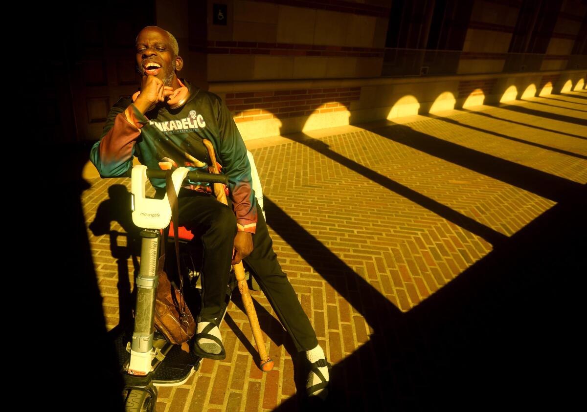 Leroy Moore, a disabled scholar studying at UCLA, is a writer, poet and community activist.