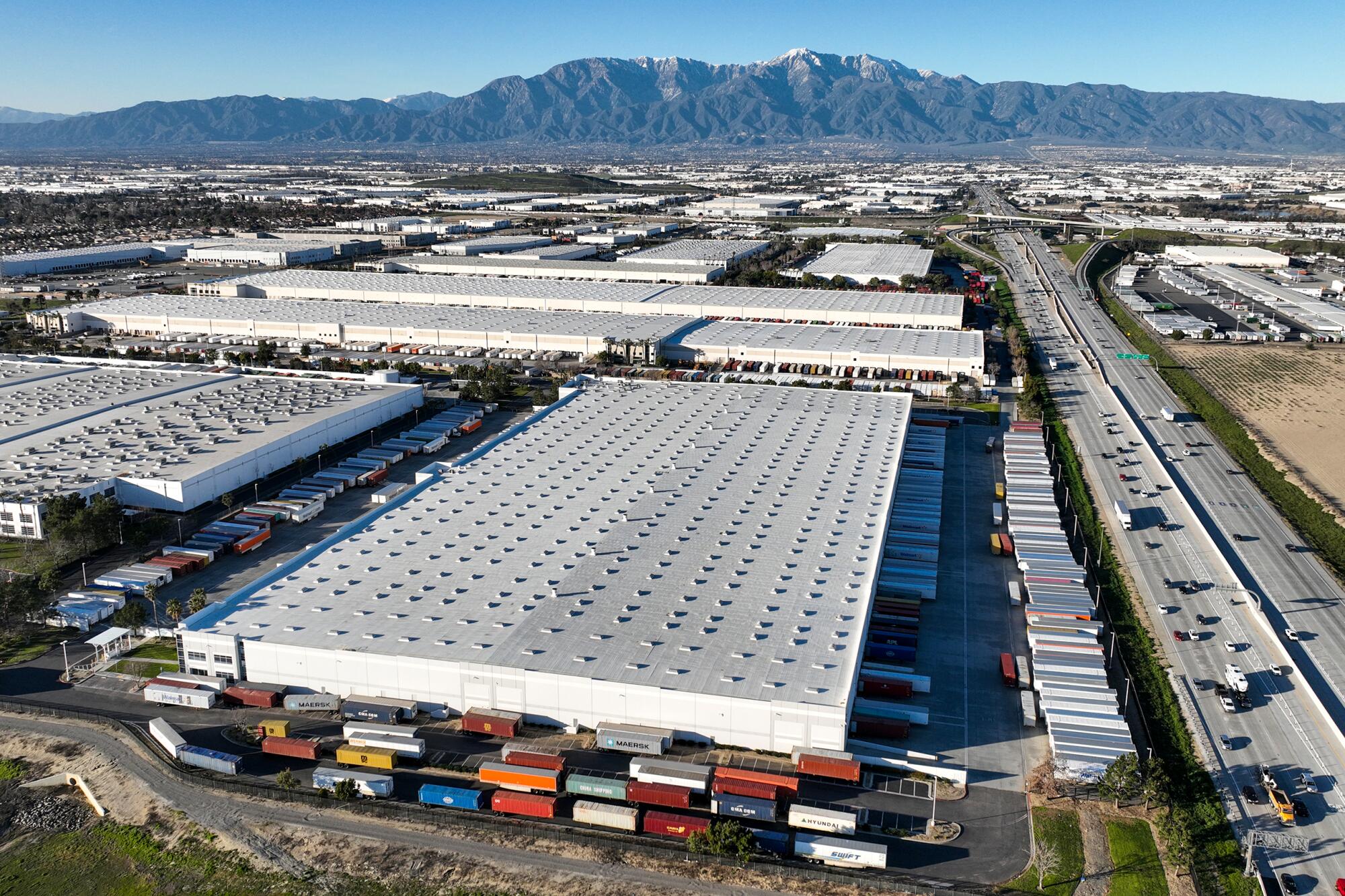 A Walmart distribution center located along I-15 in Eastvale.  