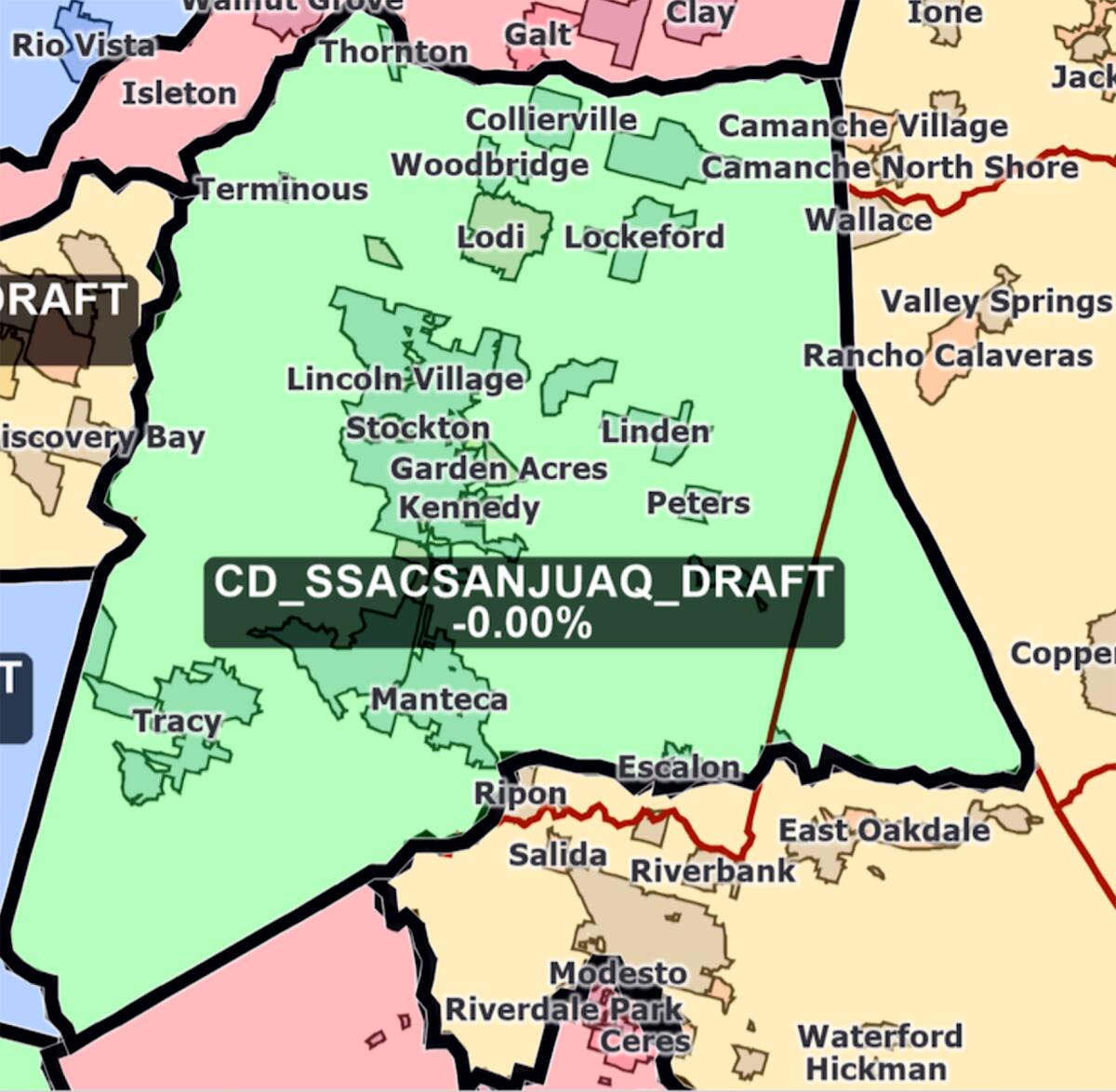 The congressional district in question shows San Joaquin county.