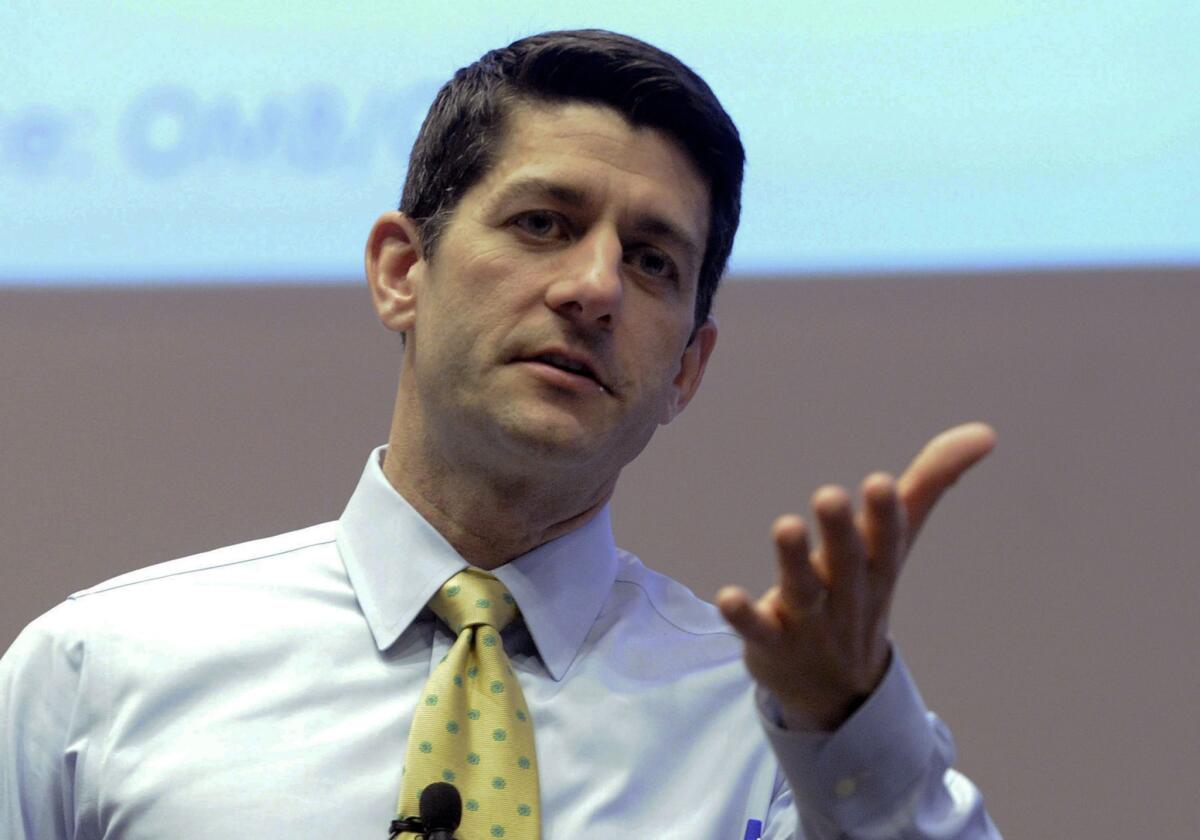 Rep. Paul Ryan (R-Wis.) answers constituents' questions this month in Kenosha, Wis.