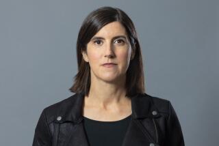 Curtis Sittenfeld, a writer with dark hair wear a black shirt and leather jacket against a gray background.