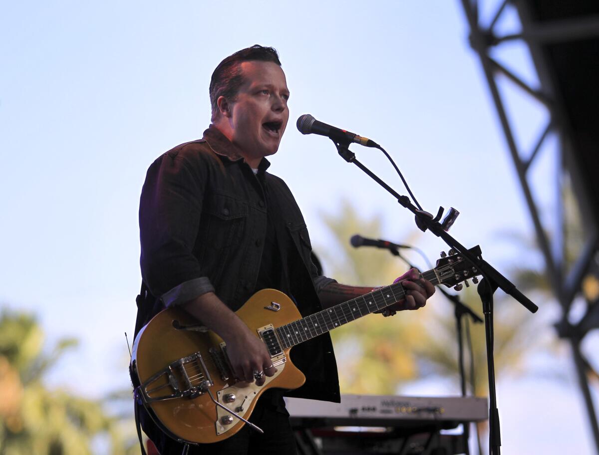 Jason Isbell performs during the second day of the three-day Stagecoach Country Music Festival at the Empire Polo Club in Indio.