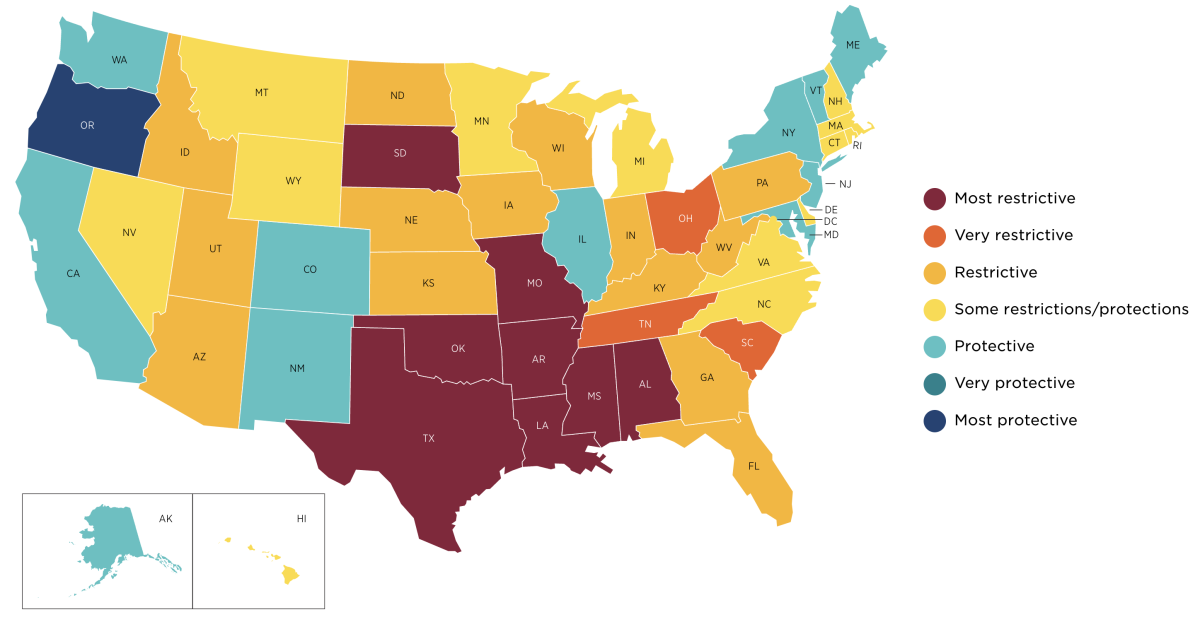 How states stand on abortion rights