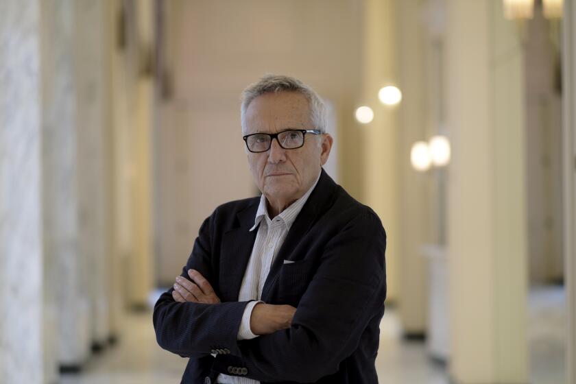 BEVERLY HILLS, CA NOVEMBER 15, 2019: Portrait of Italian director Marco Bellocchio at the Beverly Wilshire Hotel in Beverly Hills, CA November 15, 2019. He just turned 80 and is back with the mafia informant drama "The Traitor" which premiered at Cannes this year and will be released by Sony Classics in early 2020. (Francine Orr/ Los Angeles Times)