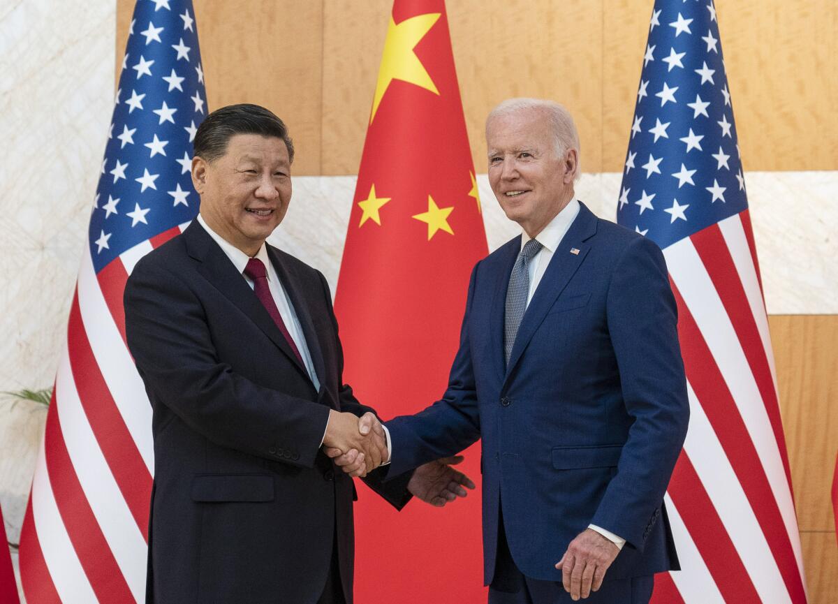 President Biden meets with Chinese President Xi Jinping for talks in Indonesia. 