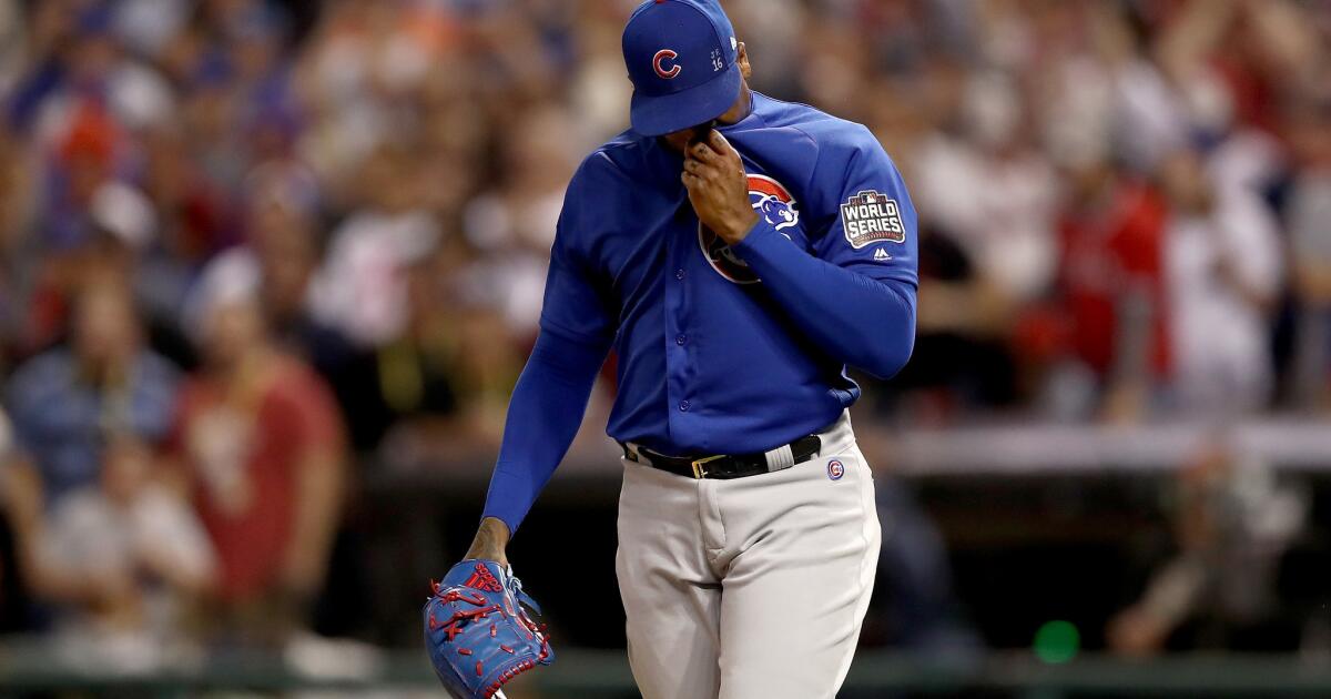 Fireballer Chapman upset Cubs misused him in World Series