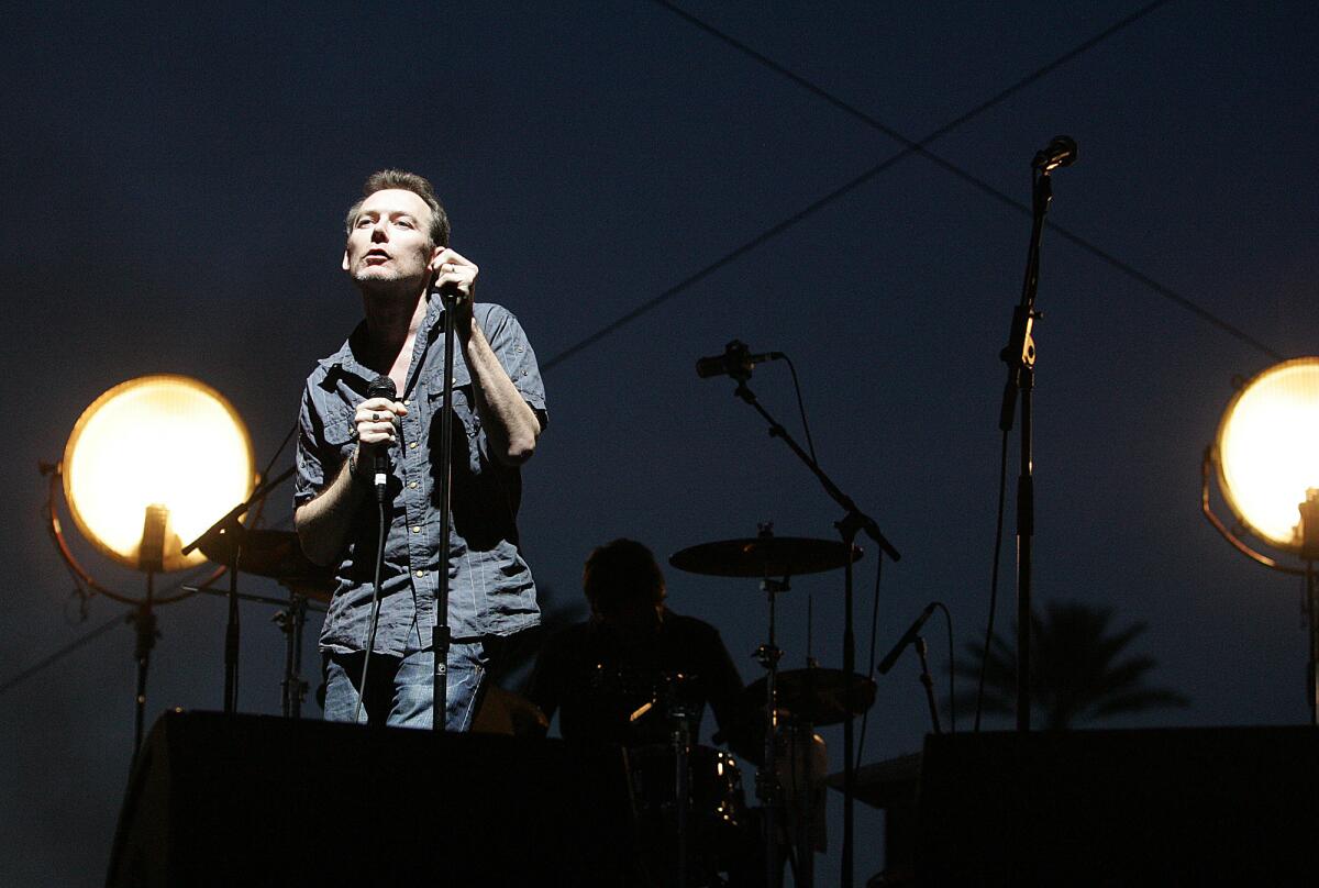 Jim Reid, lead singer of Jesus and Mary Chain, performs at Coachella in 2007. The band has announced shows celebrating the 30th anniversary of its debut album, "Psychocandy."