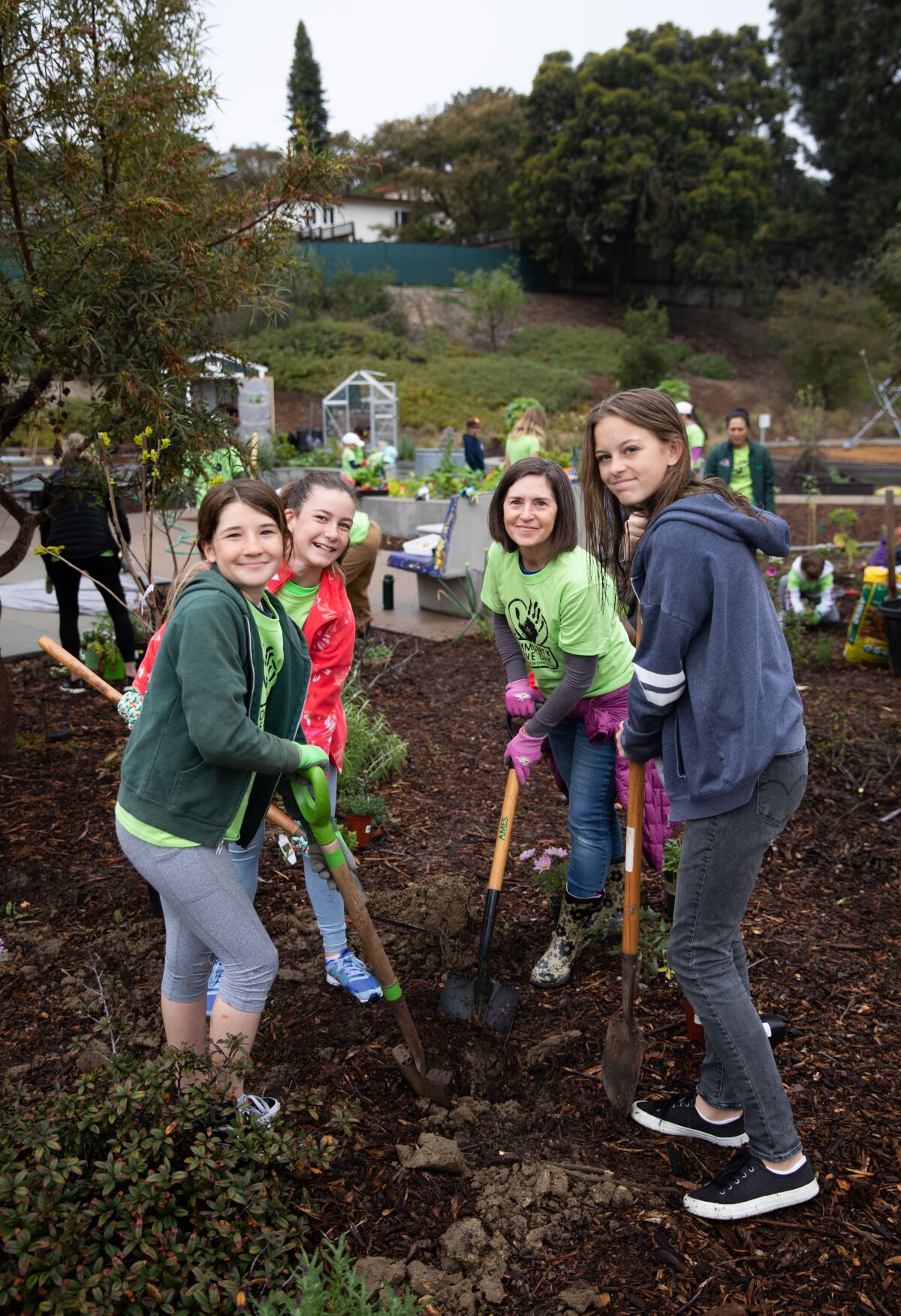 Skyline garden club members at work.