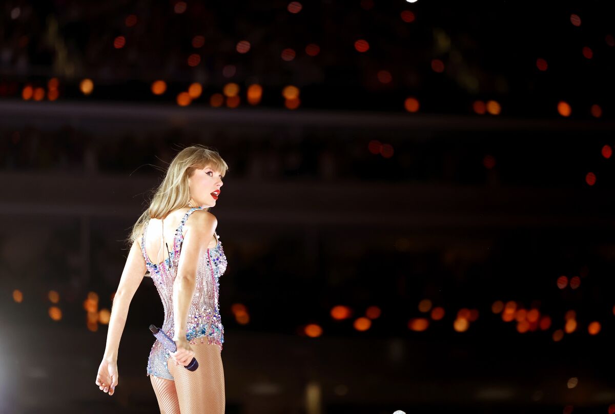 Taylor Swift at SoFi Stadium.