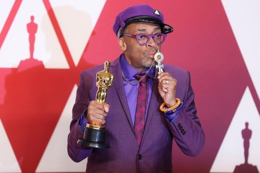 HOLLYWOOD, ?CA ? February 24, 2019 Spike Lee in the Photo Room at the 91st Academy Awards on Sunday, February 24, 2019 at the Dolby Theatre at Hollywood & Highland Center in Hollywood, CA. (Allen J. Schaben / Los Angeles Times)