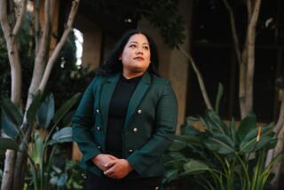 Santa Ana, CA - November 20: Santa Ana councilmember Jessie Lopez poses for a portrait at the Santa Ana City Hall on Monday, Nov. 20, 2023 in Santa Ana, CA. (Dania Maxwell / Los Angeles Times)