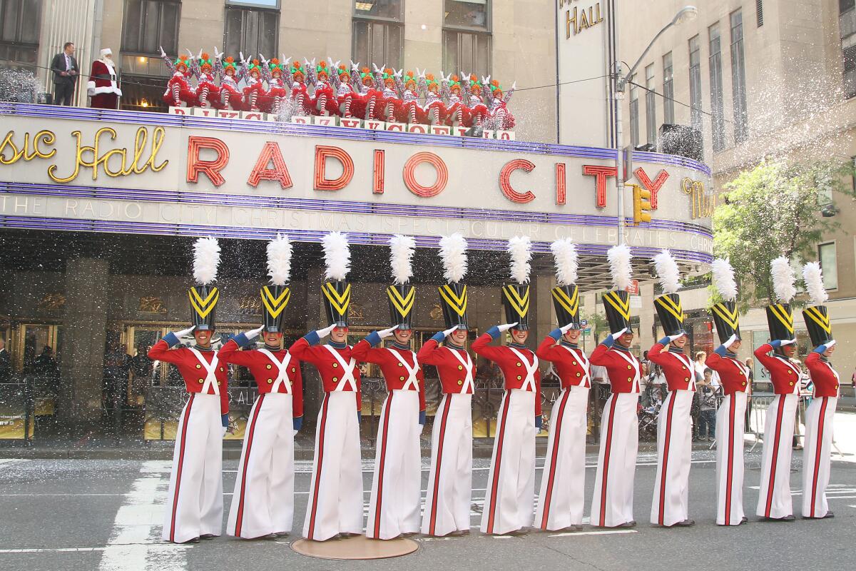 The Rockettes assembled in front of Radio City Music Hall on Aug. 14 to kick off their annual Christmas show.