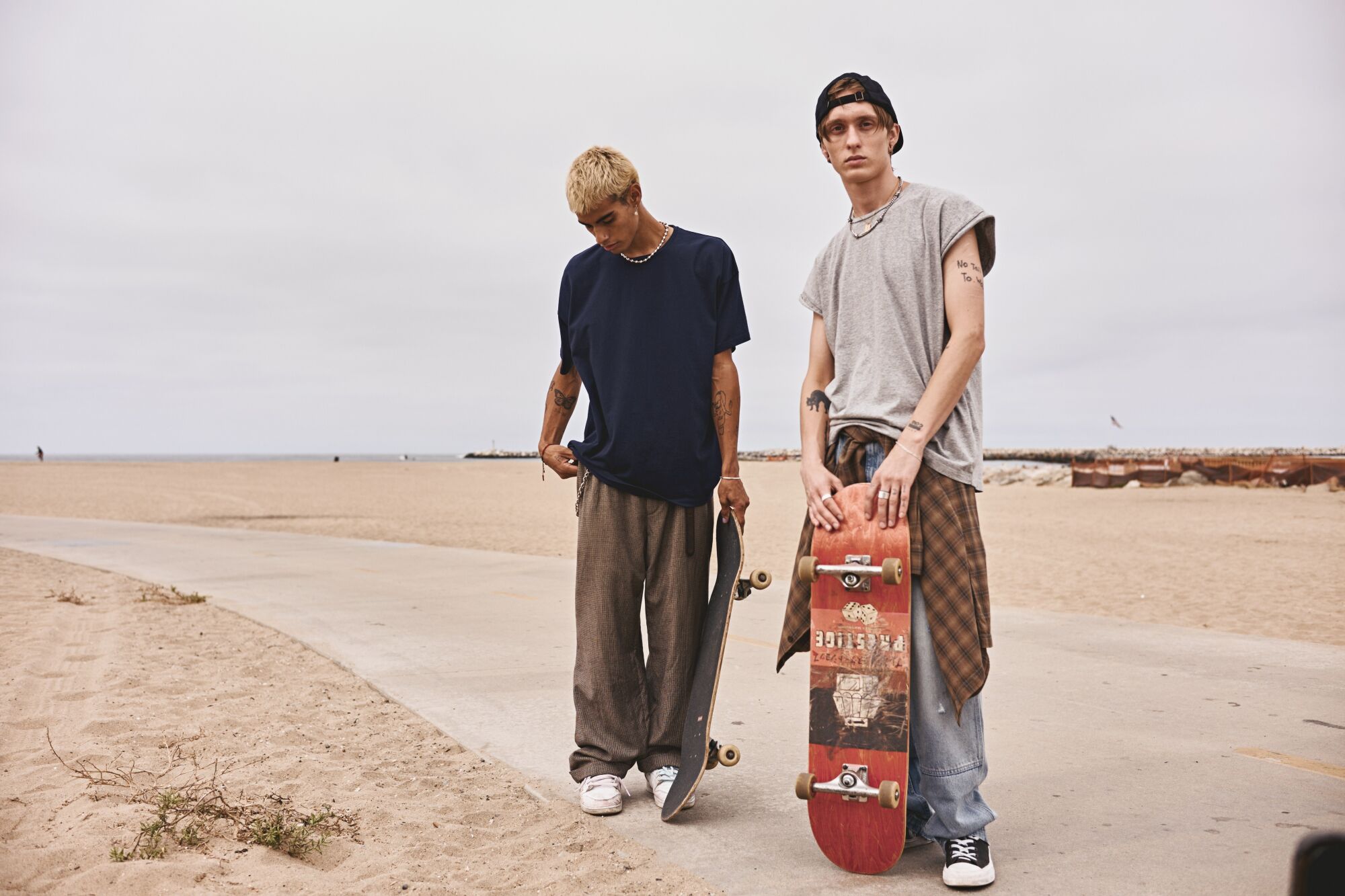 Two skaters from Hiro Clark lookbook.