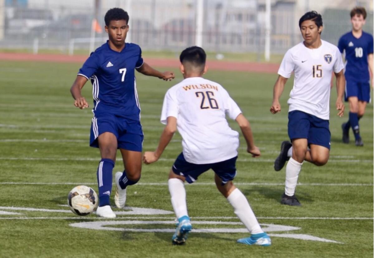 Palisades soccer player Shane Thomas during a game.