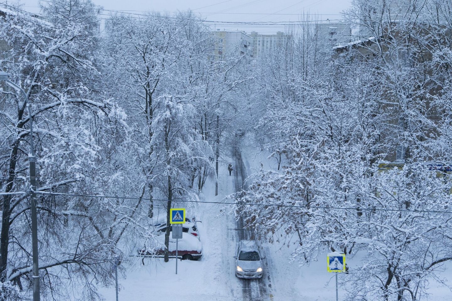 Record snowstorm in Moscow
