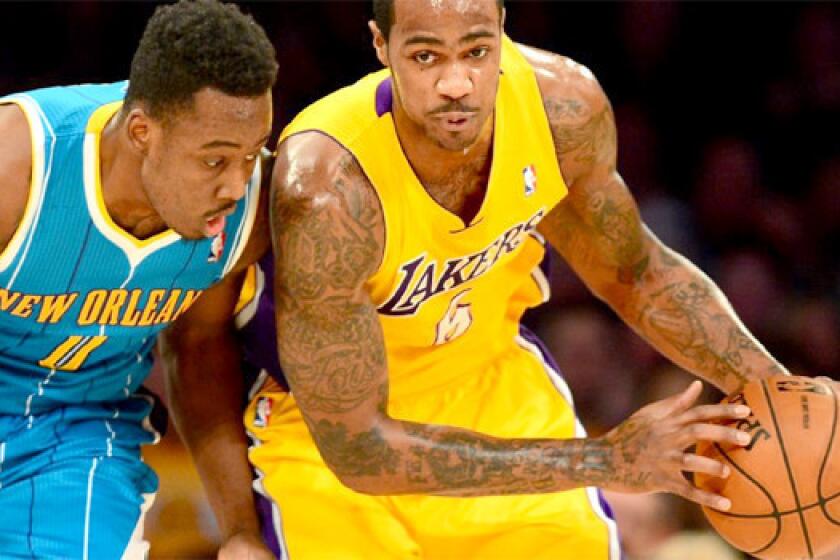Earl Clark scored 20 points and had 12 rebounds against the New Orleans Hornets on Tuesday.