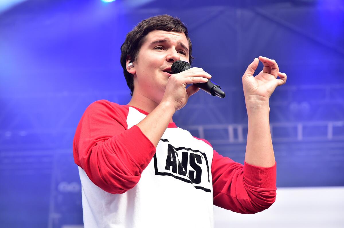 Lukas Graham performs at the NCAA March Madness Music Festival on April 1 in Houston.