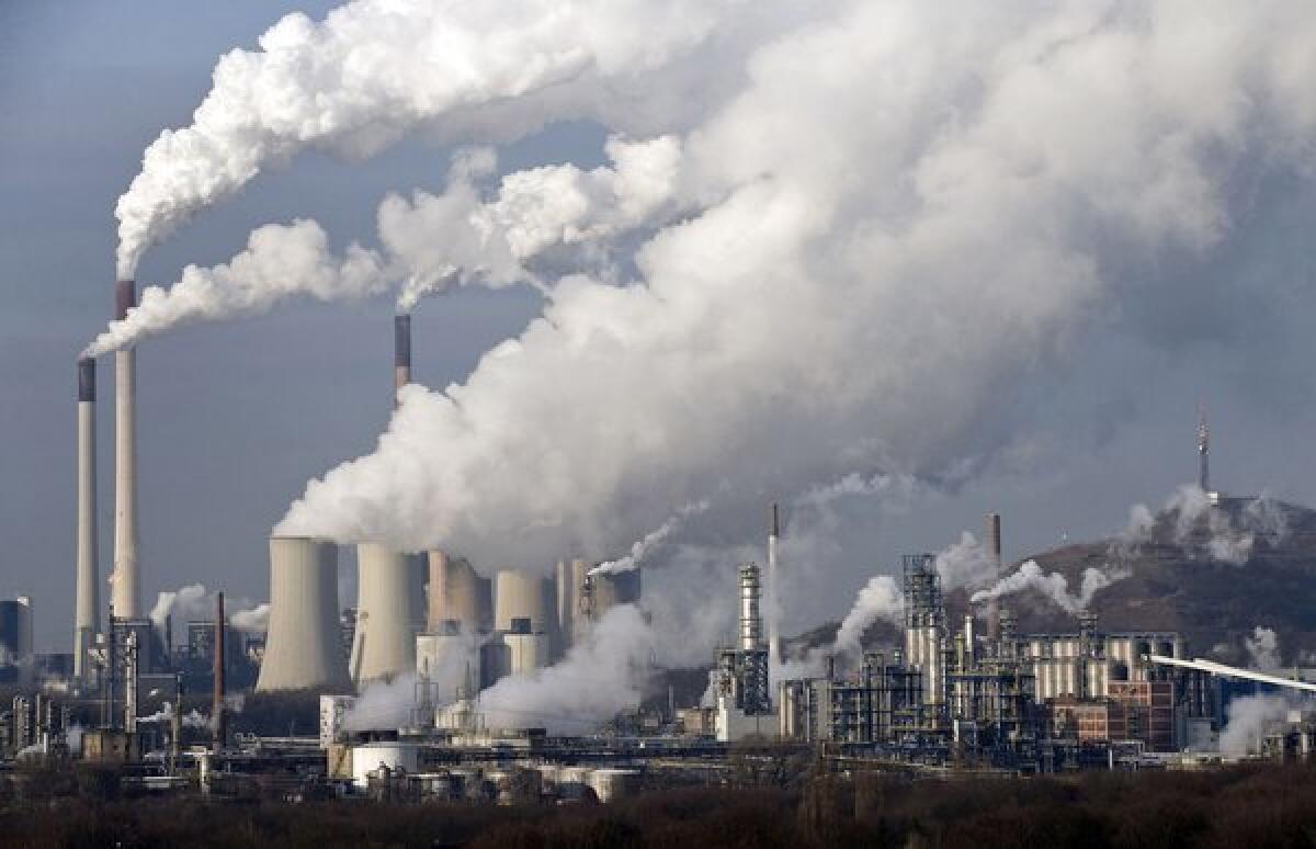 Steam and smoke rise from a coal power station in Gelsenkirchen, Germany.