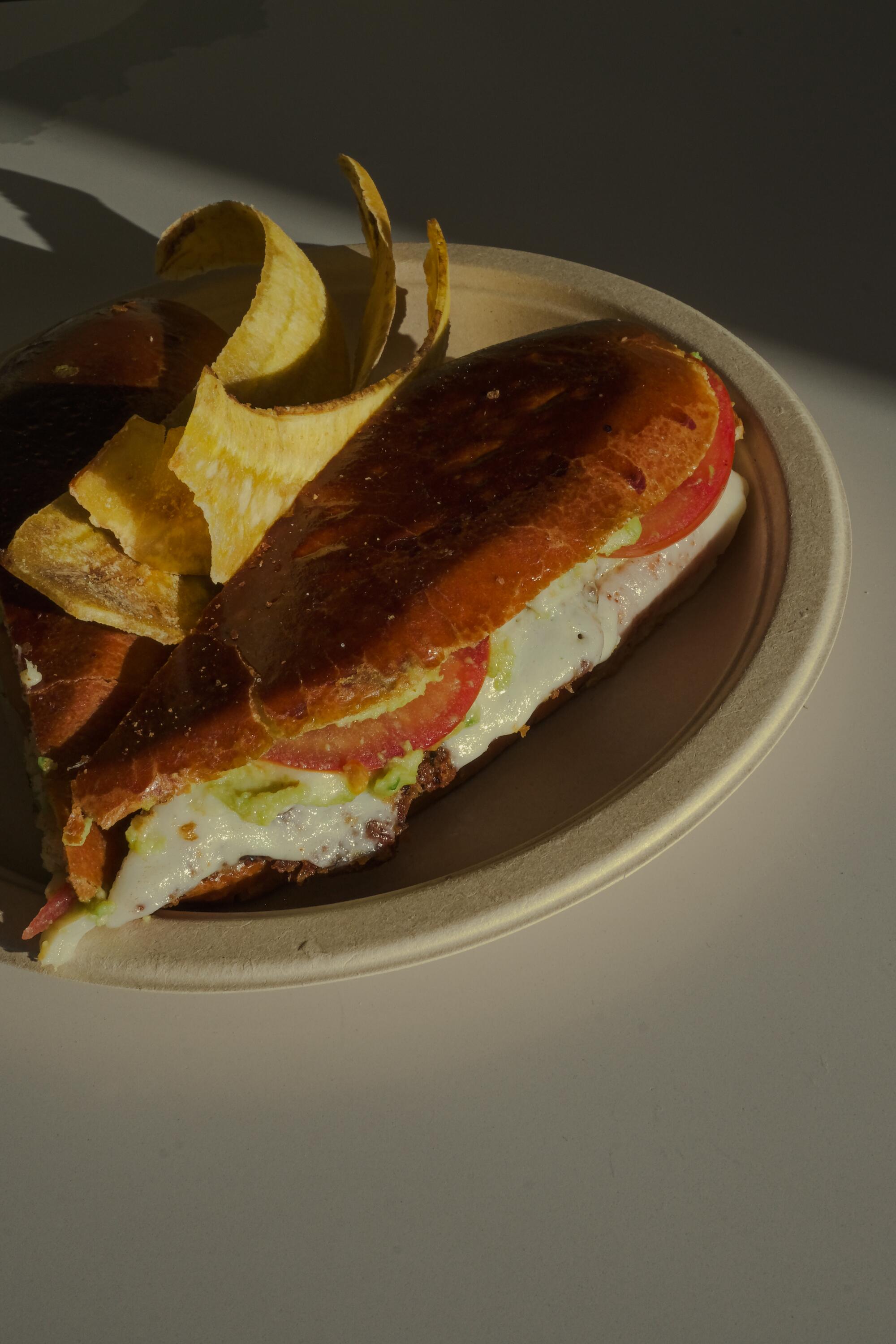 Porto’s Bakery’s Spicy Chicken Milanesa sandwich. 