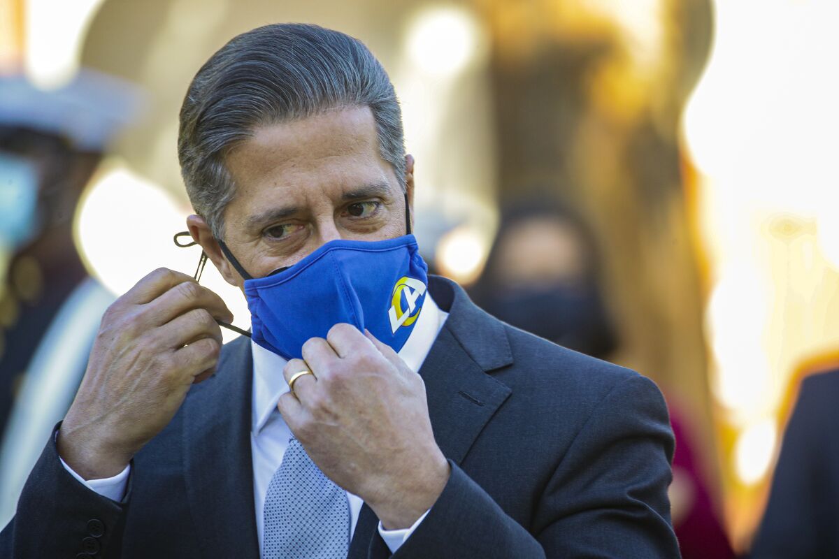 New LAUSD Supt. Alberto Carvalho visits John C. Fremont High School in Los Angeles on Feb. 16.