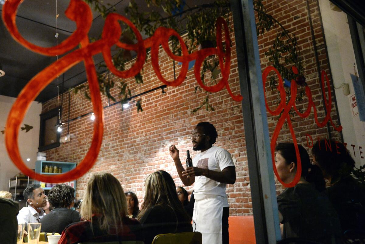 Chef Tunde Wey holds a pop-up dinner at Good Girl Dinette in Highland Park.
