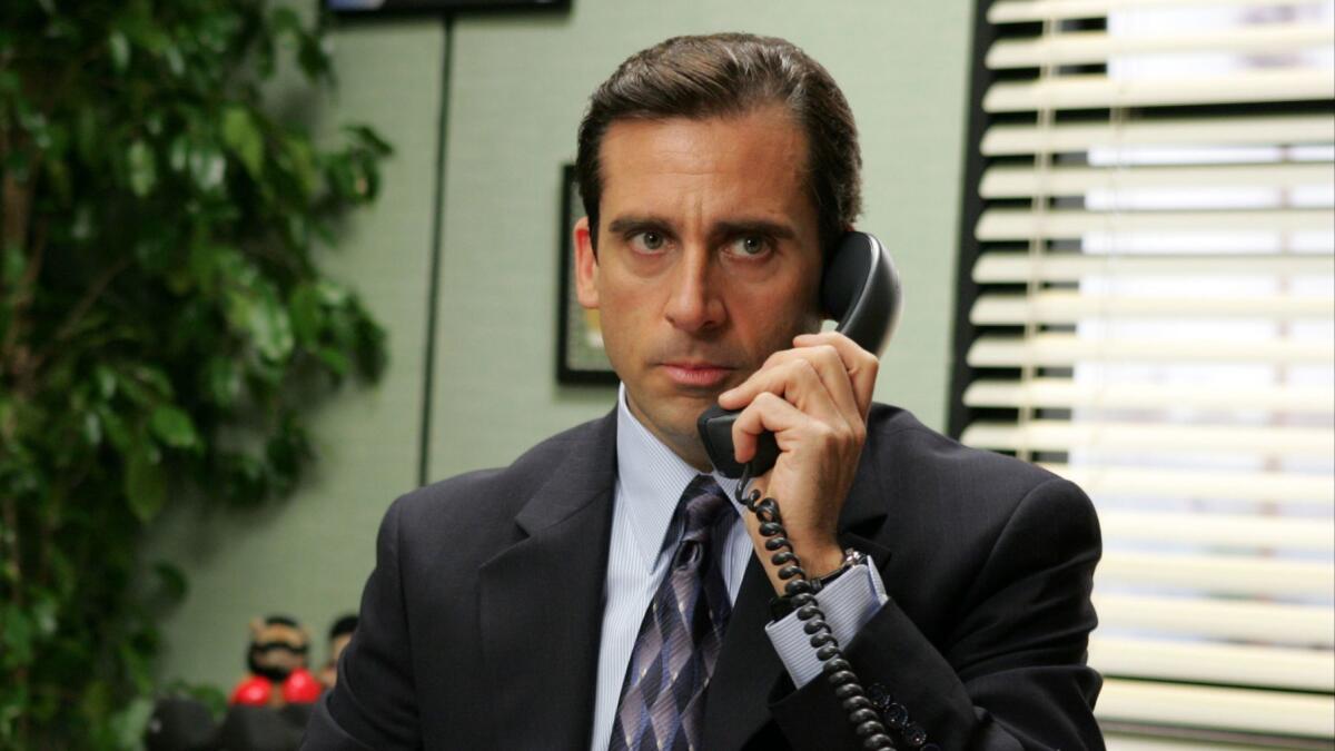 Steve Carell appears in this scene from the NBC series "The Office," which will become exclusively available to NBCUniversal's streaming service starting in 2021.