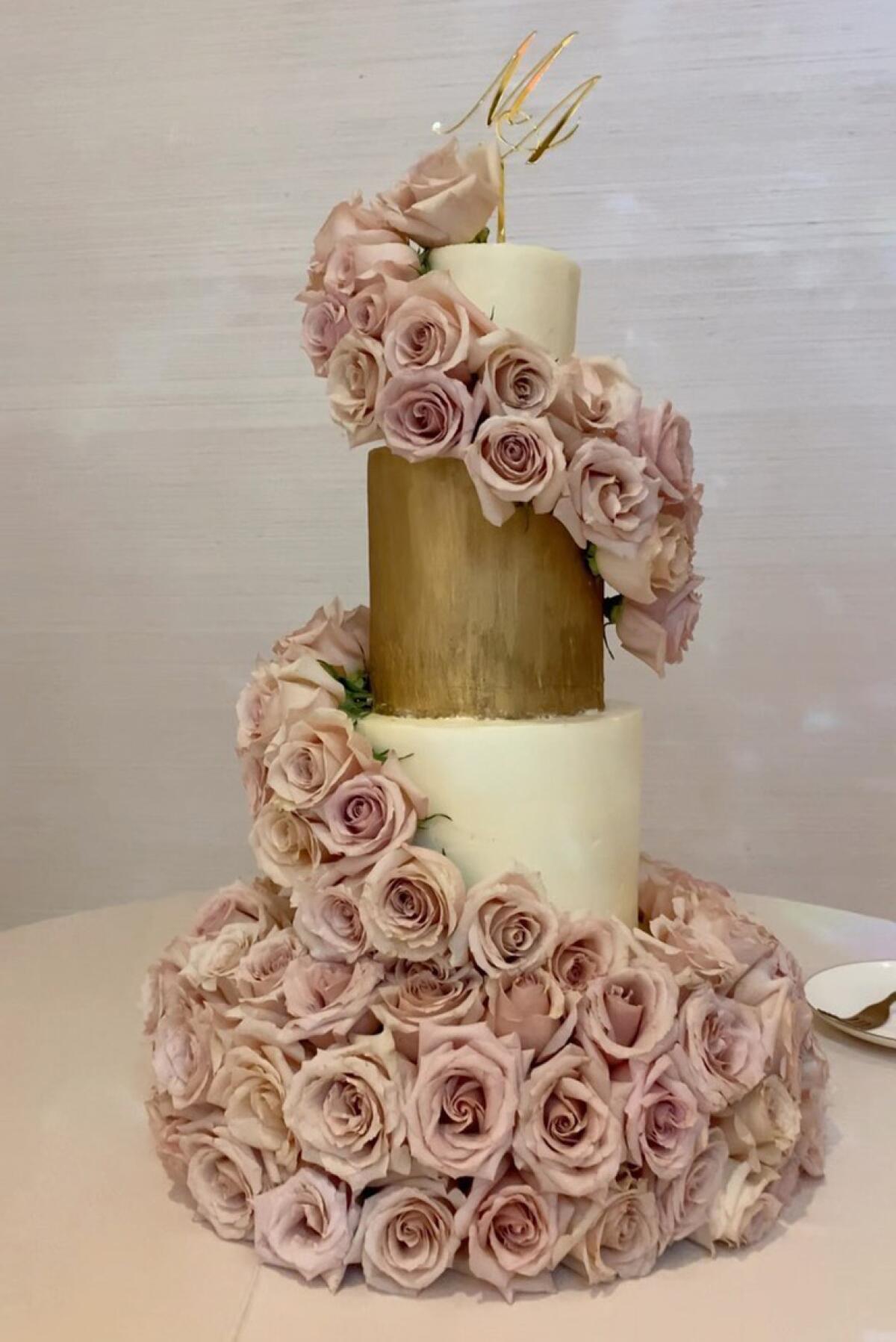 A wedding cake by Puffect Bakery.