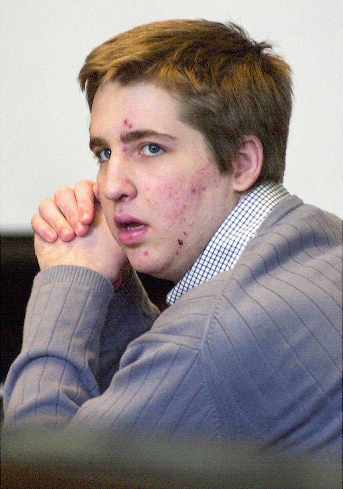 Former UC Santa Barbara student David Attias is shown during his trial in 2002. He was charged with four counts of murder in the running down of pedestrians in nearby Isla Vista. A jury found him legally insane.