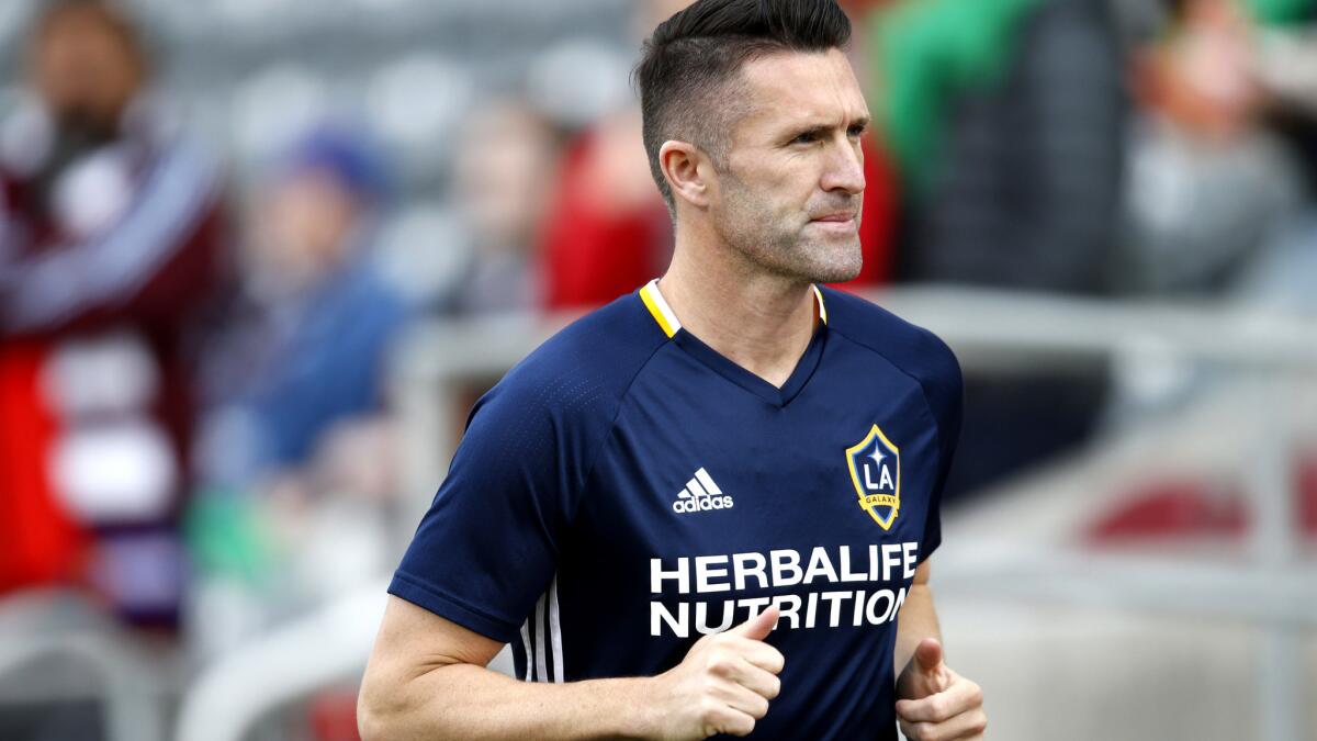 Galaxy forward Robbie Keane has been out of the lineup since having surgery on his right knee in March.