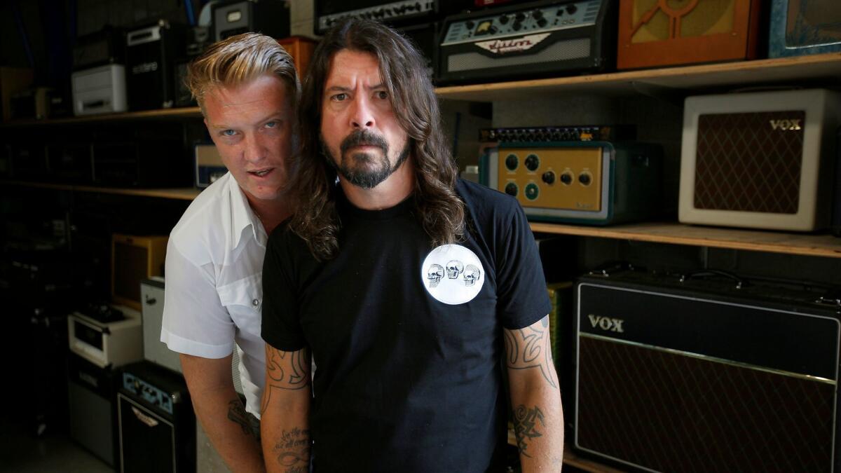 "Honestly, as a drummer, he's the only person I want to play with," Grohl said of Homme.
