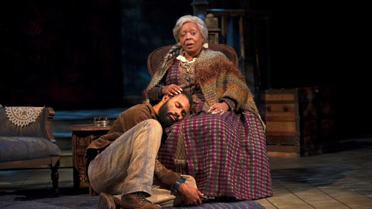 Preston Butler III and L. Scott Caldwell in South Coast Repertory's 2017 production of August Wilson's "Gem of the Ocean."