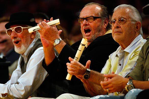 Actor Jack Nicholson and the rest of the fans at Staples Center had plenty to cheer about Tuesday night during the Lakers' 96-76, season-opening victory over the Portland Trail Blazers.