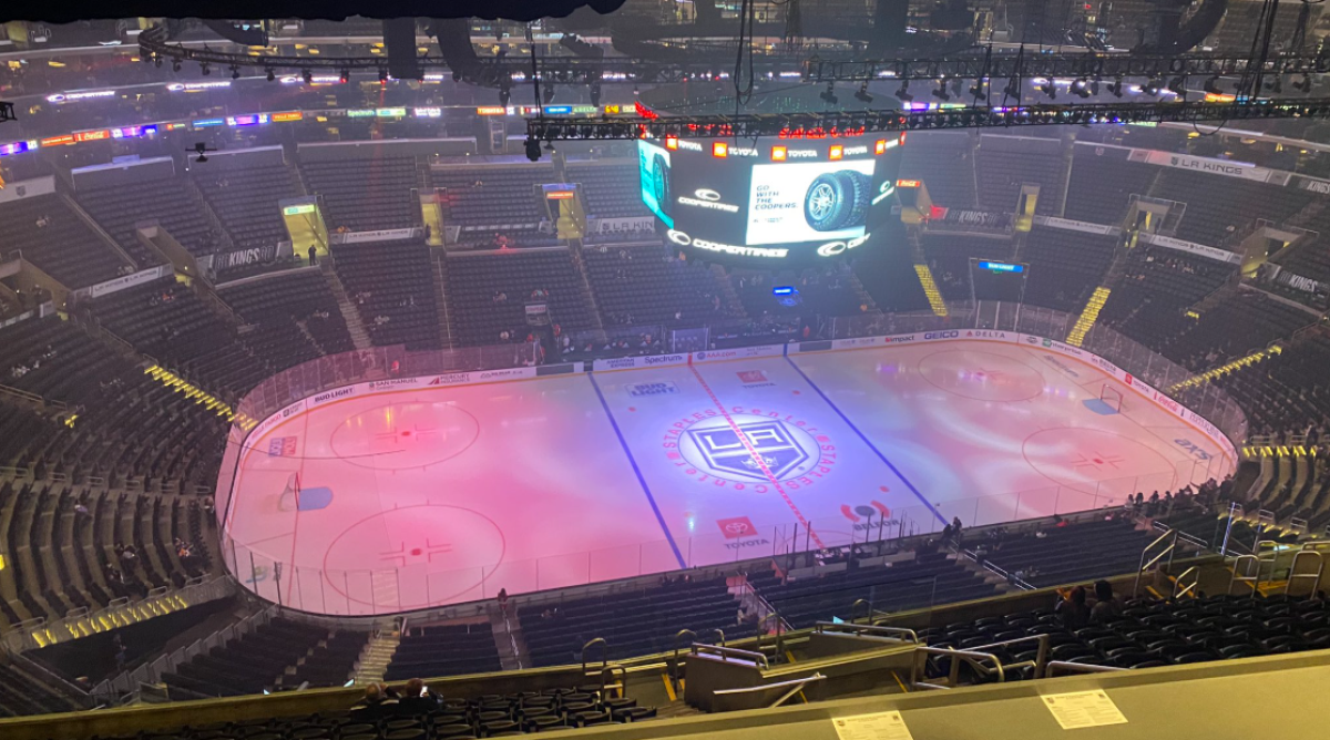 An empty Staples Center before the Kings' game Wednesday night against the Ottawa Senators.