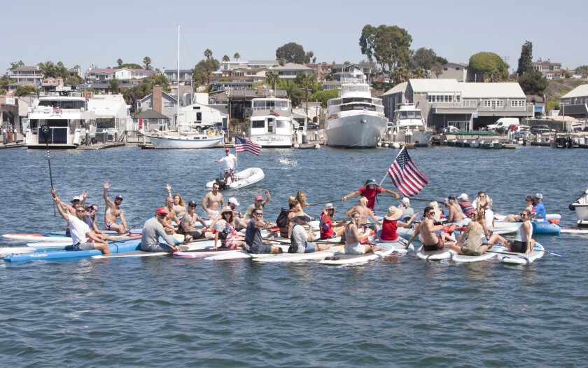 "Paddle for Patriots" held on Sept. 11 in the Newport Bay remembering soldiers lost in the the evacuation of Afghanistan.