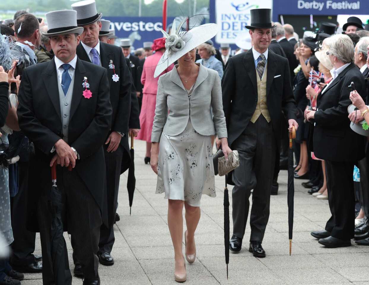 Guests arrive on Derby Day