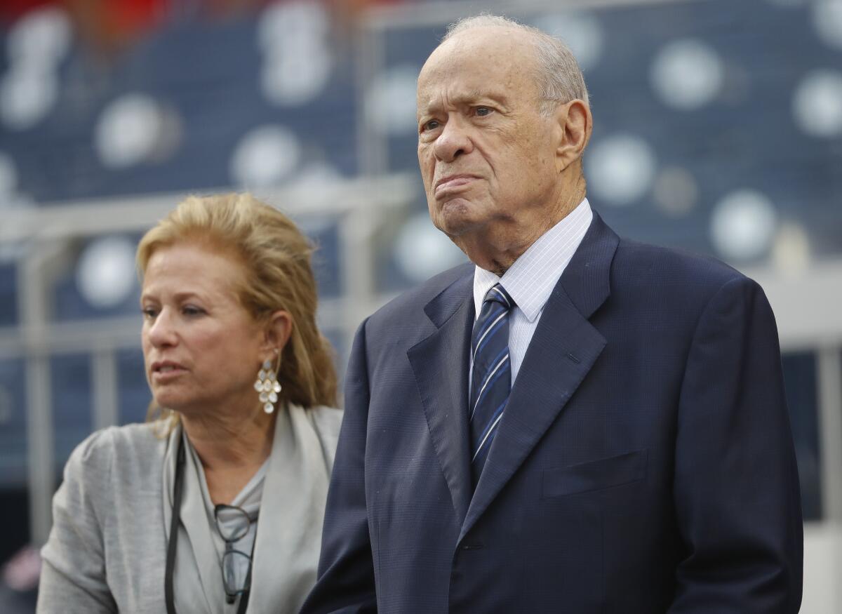 Theodore N. "Ted" Lerner, right, Managing Principal Owner of the Washington Nationals.