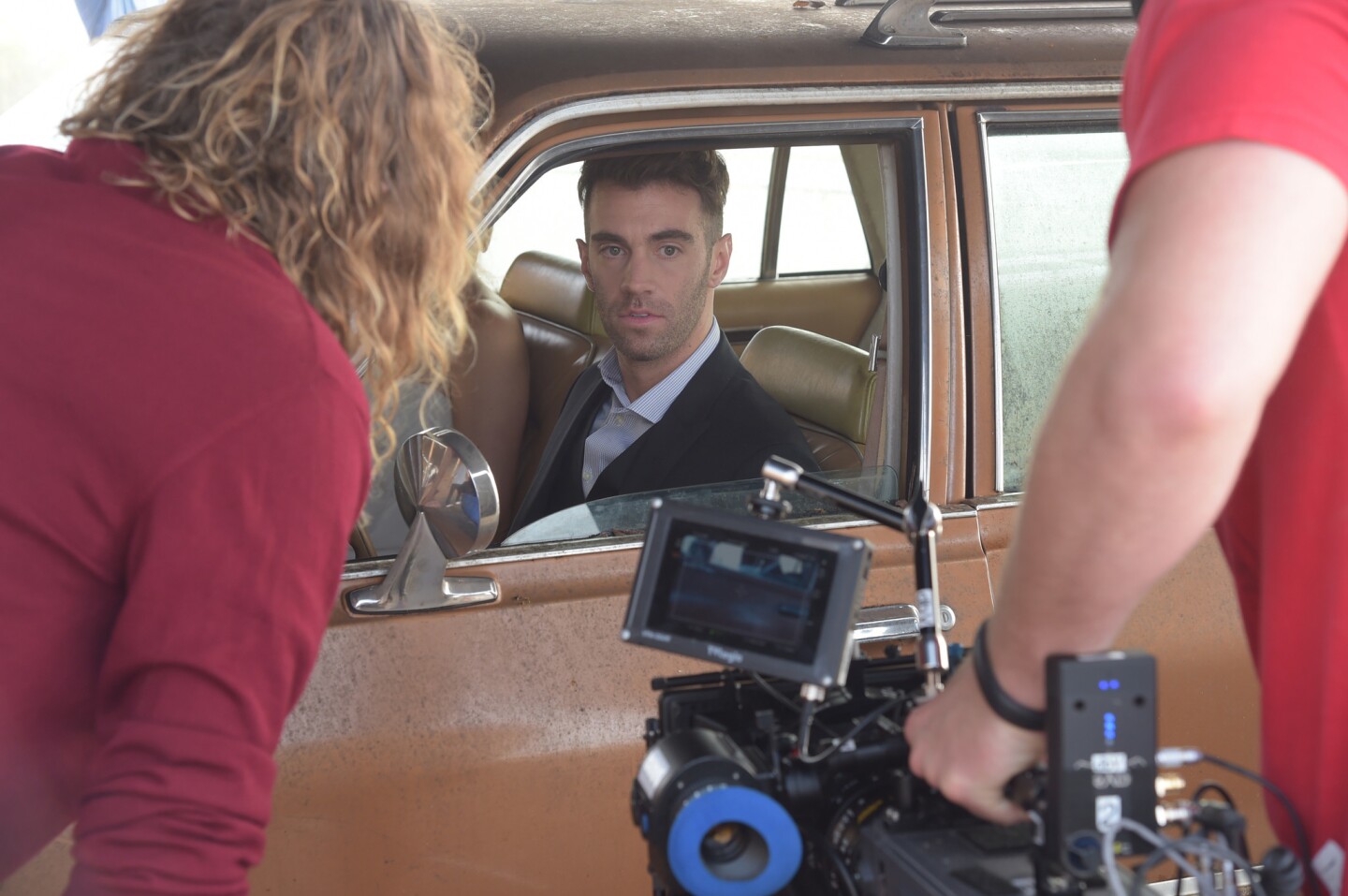 Zac Barnett of American Authors is seen on set for a video shoot on Oct. 26, 2014, in Dickson, Tenn.