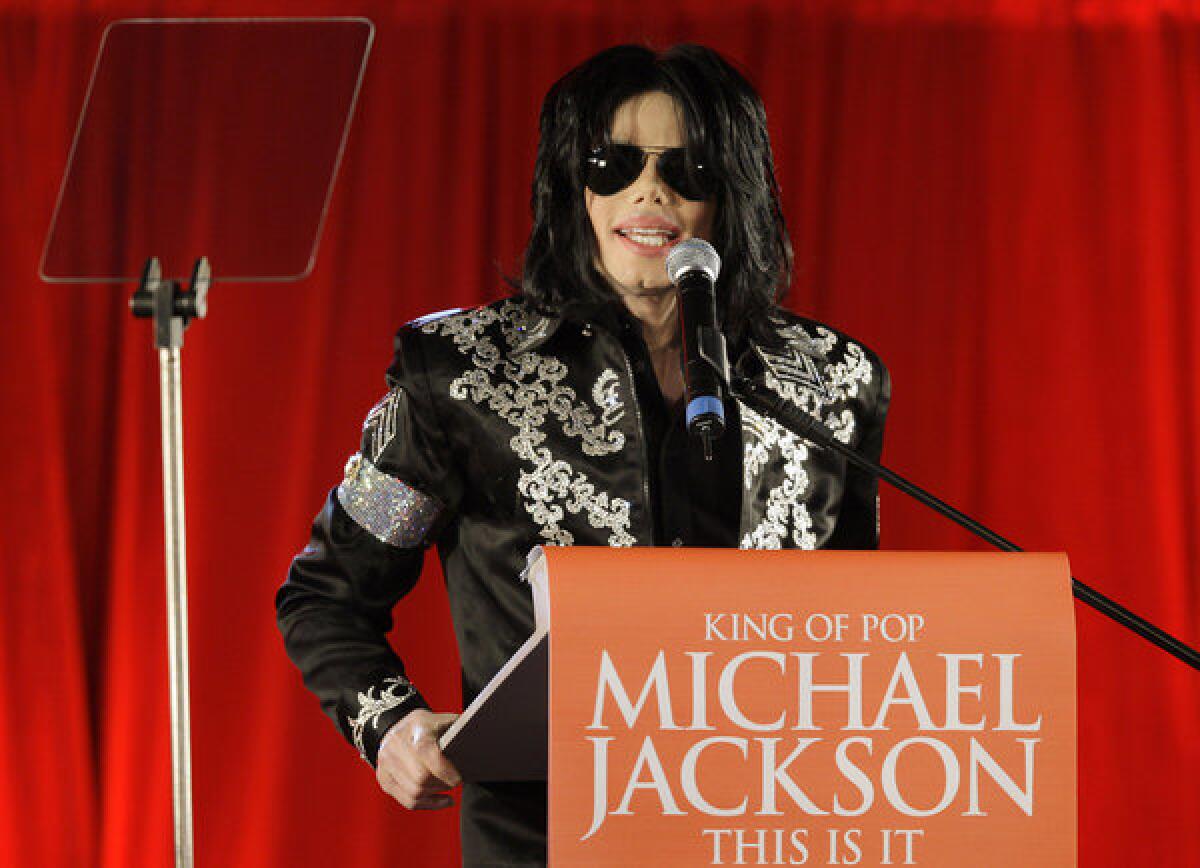 Michael Jackson announces his comeback tour in 2009.