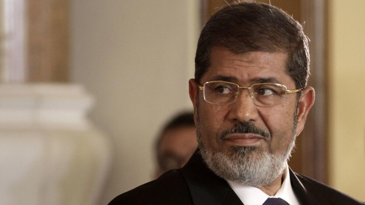 Former Egyptian President Mohamed Morsi in 2012.