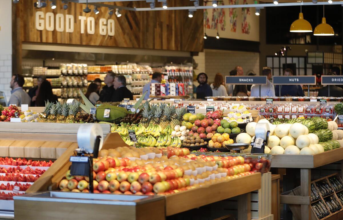 The produce department on display at the new Bristol Farms Newfound Market.